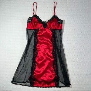 Women’s Vtg Lingerie Slip Vampy Fairy Satin Coquette Whimsical Dress Small Femme